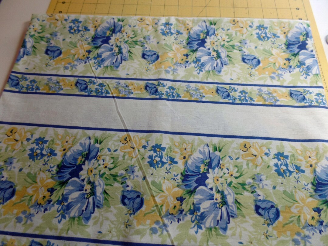 Linen Feel April Cornell Floral Borders Fabric - Etsy