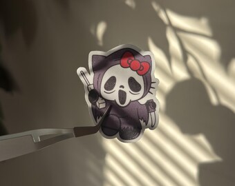 Hello Kitty Scream Sticker - Glitter