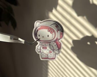 Space Hello Kitty Vinyl Sticker - Glitter