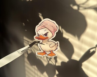 Sassy Duck Vinyl Sticker - Glitter