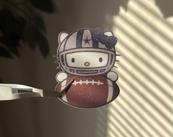 Football Hello Kitty Sticker - Glitter
