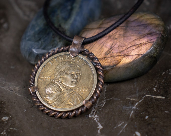 US Dollar Coin Copper Necklace Pendant