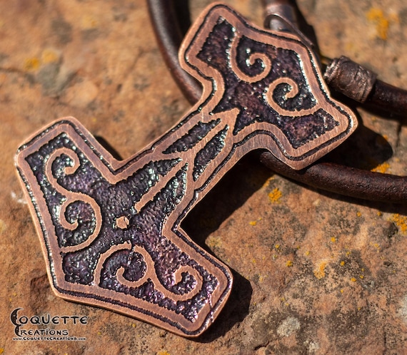 Viking Mjölnir 'Thor's Hammer' Nordic Copper Pendant Necklace