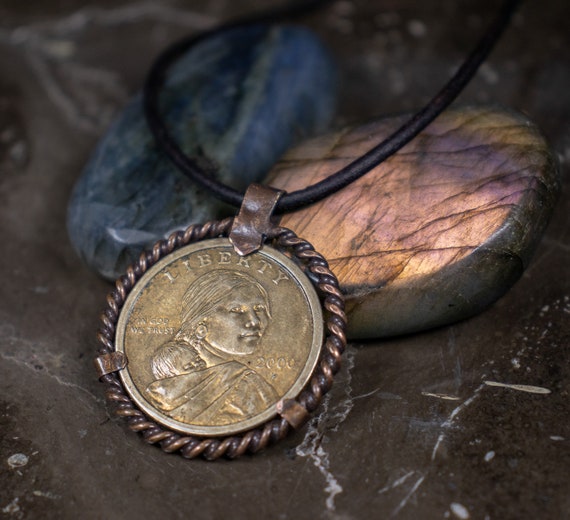 US Dollar Coin Copper Necklace Pendant