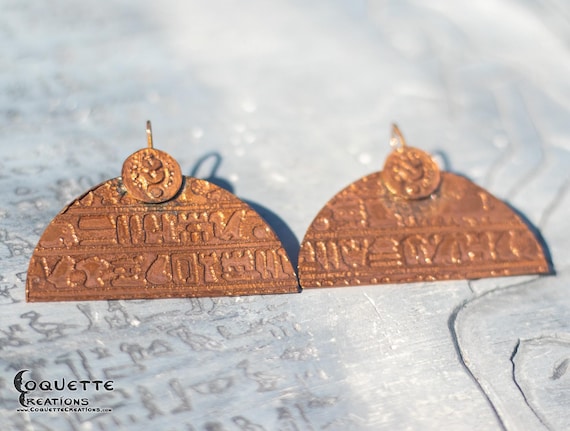 Ancient Egyptian Style Copper Earrings