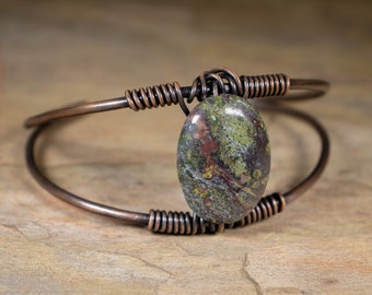Forged Jasper Copper Bracelet