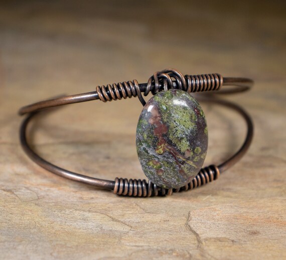 Forged Jasper Copper Bracelet