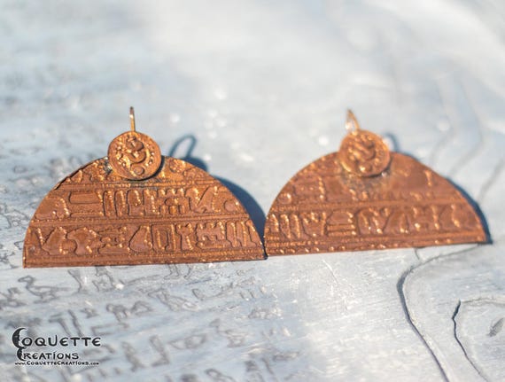 Ancient Egyptian Style Copper Earrings