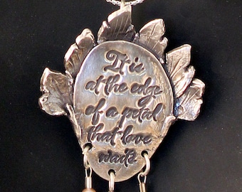 Love Waits .999 Fine Silver & Pearl Necklace Pendant
