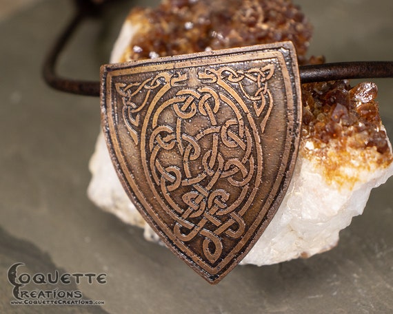 Celtic Dragon Copper Necklace Pendant