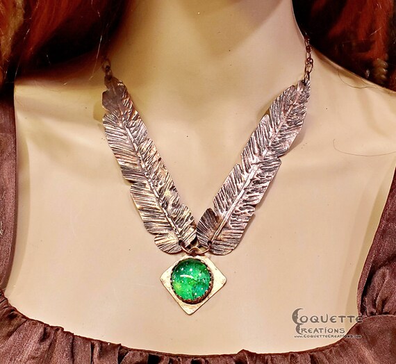 Original Handmade One-of-a-kind Copper Feather Statement Piece