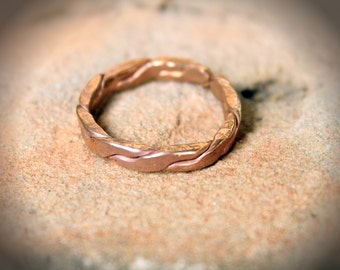 12G Woven Copper Ring