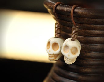 Skull Copper Earrings