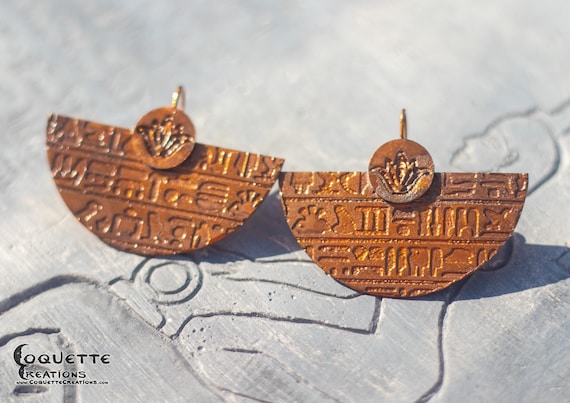 Ancient Egyptian Style Copper Earrings