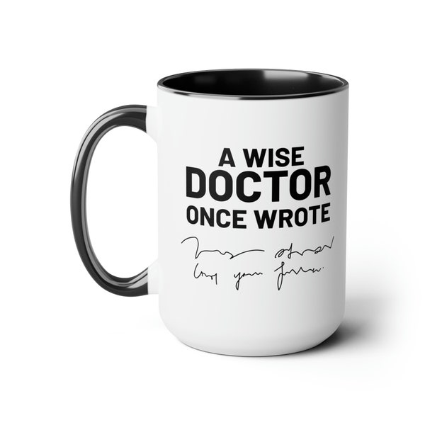 Funny Doctor Mug, Office Gift, Funny Doctor Script Mug, Doctor Gift, Coworker Gift, Two Toned Mug, Funny Coffee Mug, Funny Gift For Doctor