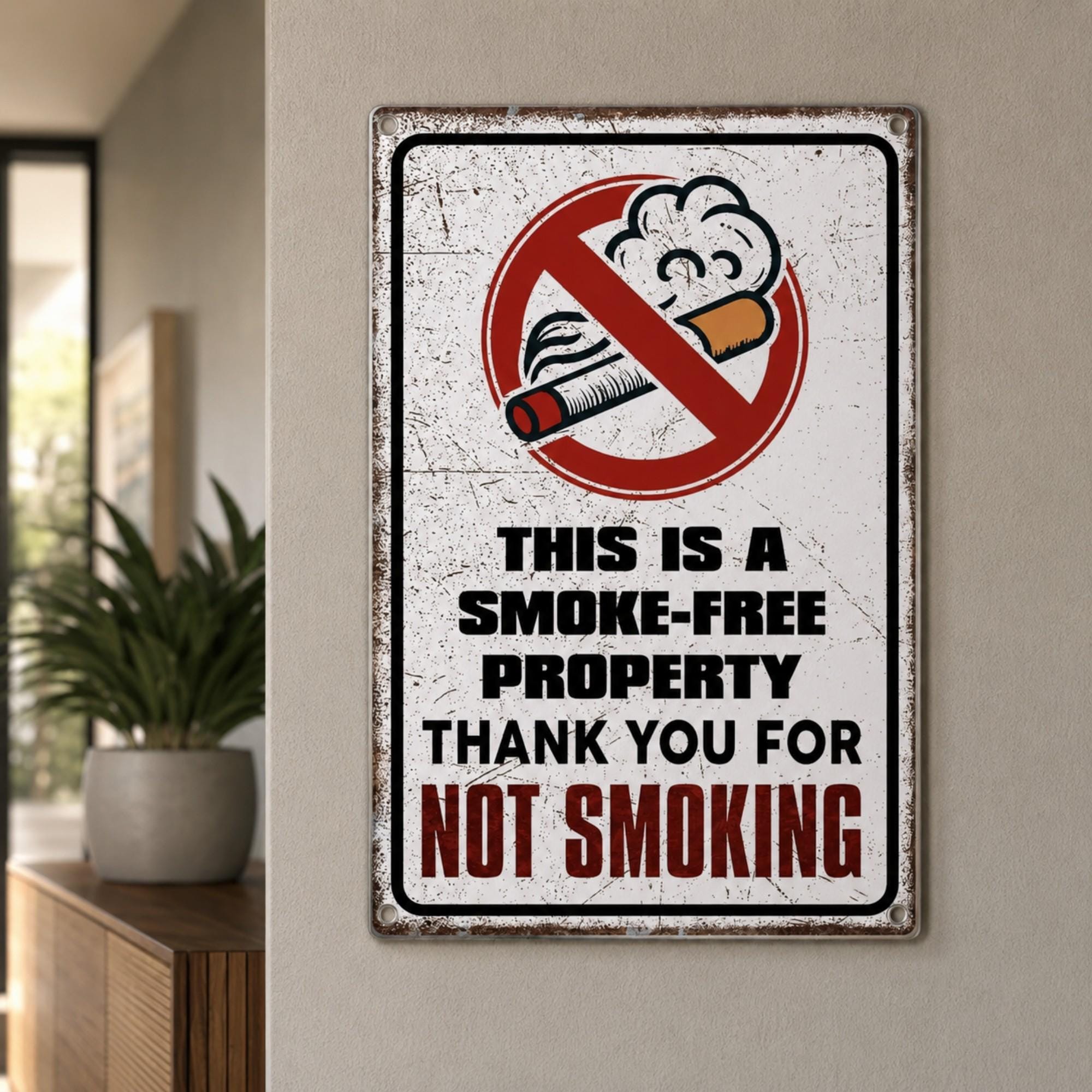 Vintage No Smoking Sign - Etsy