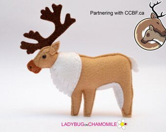 felted caribou Needle felted reindeer reindeer sculpture reindeer doll winter animal wool reindeer reindeer figurine Waldorf winter