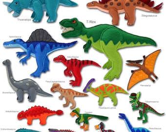 Felt Dinosaurs | Prehistoric Animal Set | Nursery Decor | Nature Gift