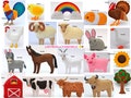 FARM ANIMALS Felt Toys, Ornaments, Magnets, Keychains, Brooches