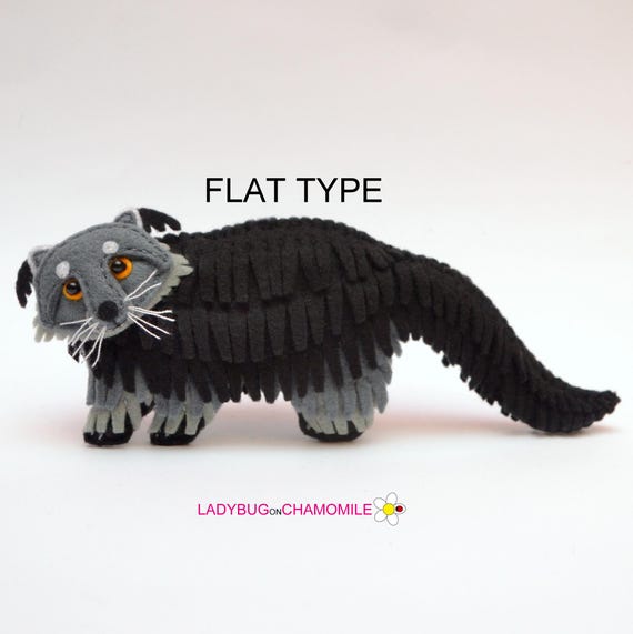 BEARCAT (BINTURONG) Felt Toy, Ornament, Magnet - Etsy