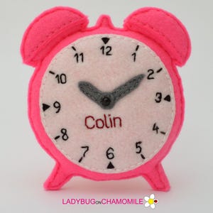 ALARM CLOCK Felt Toy, Ornament, Magnet, Keychain, Brooch