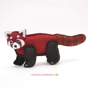 RED PANDA felt Toy, Ornament, Magnet