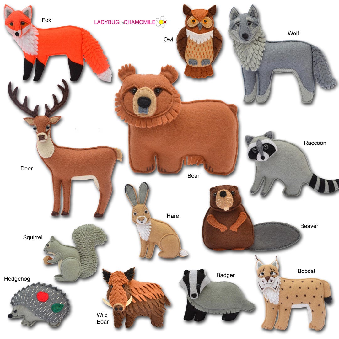 Felt Forest Animals | Handmade Woodland Decor & Nursery Collection