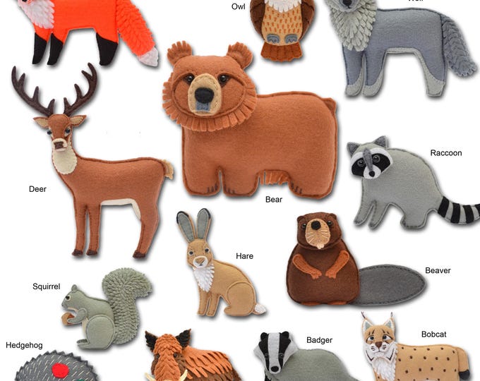 Felt Forest Animals | Woodland Collection | Nursery Decor | Nature Gift