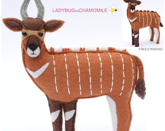 BONGO ANTELOPE felt Toy, Ornament