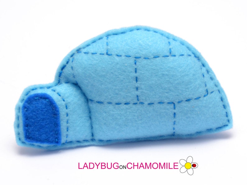 Polar Arctic Igloo toy Nursery decor,Igloo magnet,Cute toy Felt IGLOO Snow house stuffed felt Igloo magnet or ornament Antarctic