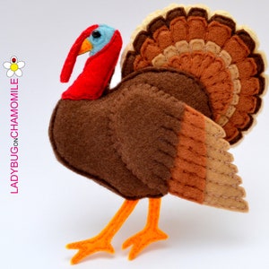 TURKEY felt Toy, Ornament, Magnet