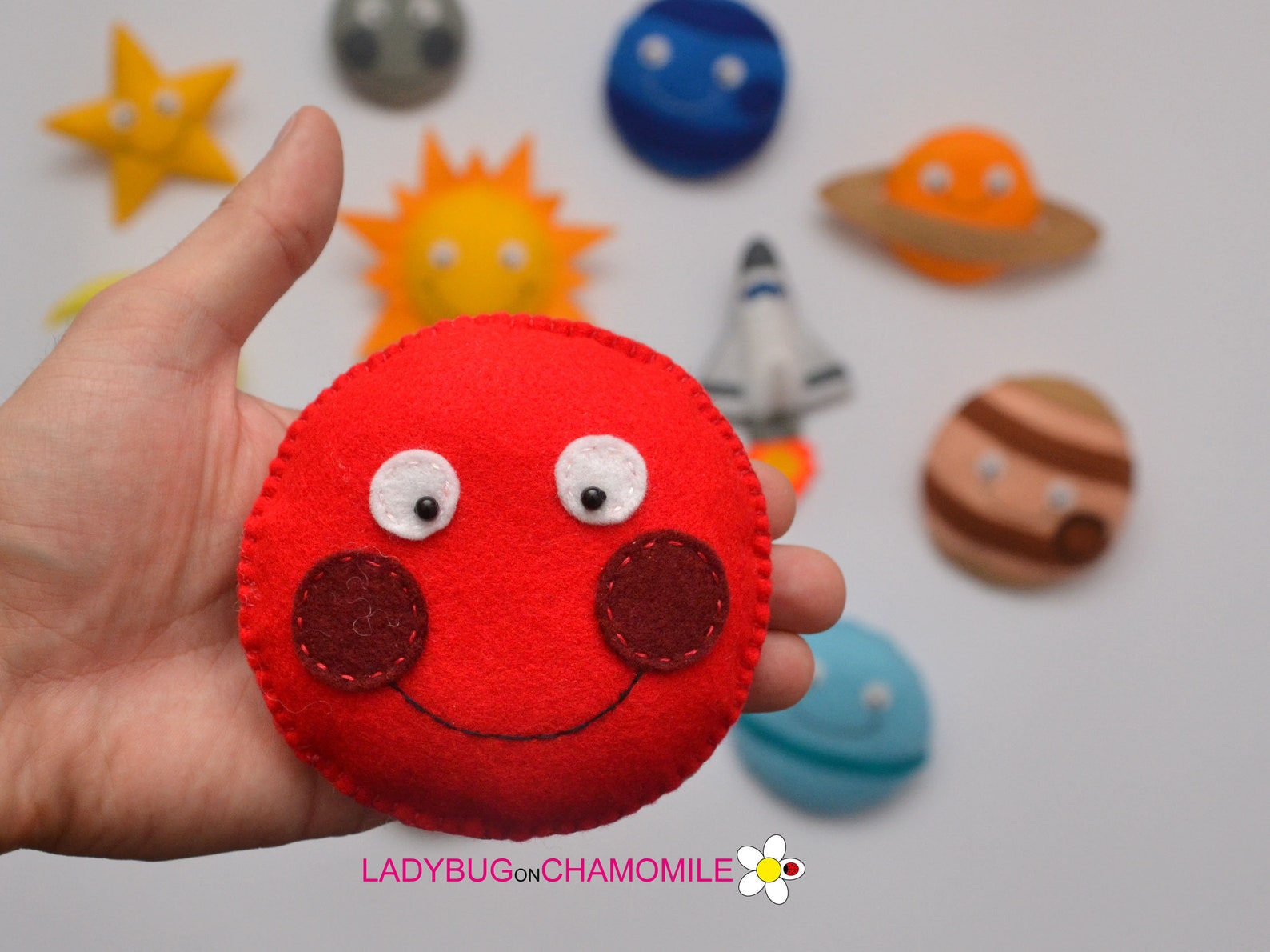 Felt Solar System Planets | Handmade Planet Set | Montessori Space Toys ...