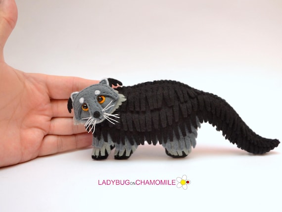BEARCAT (BINTURONG) Felt Toy, Ornament, Magnet - Etsy