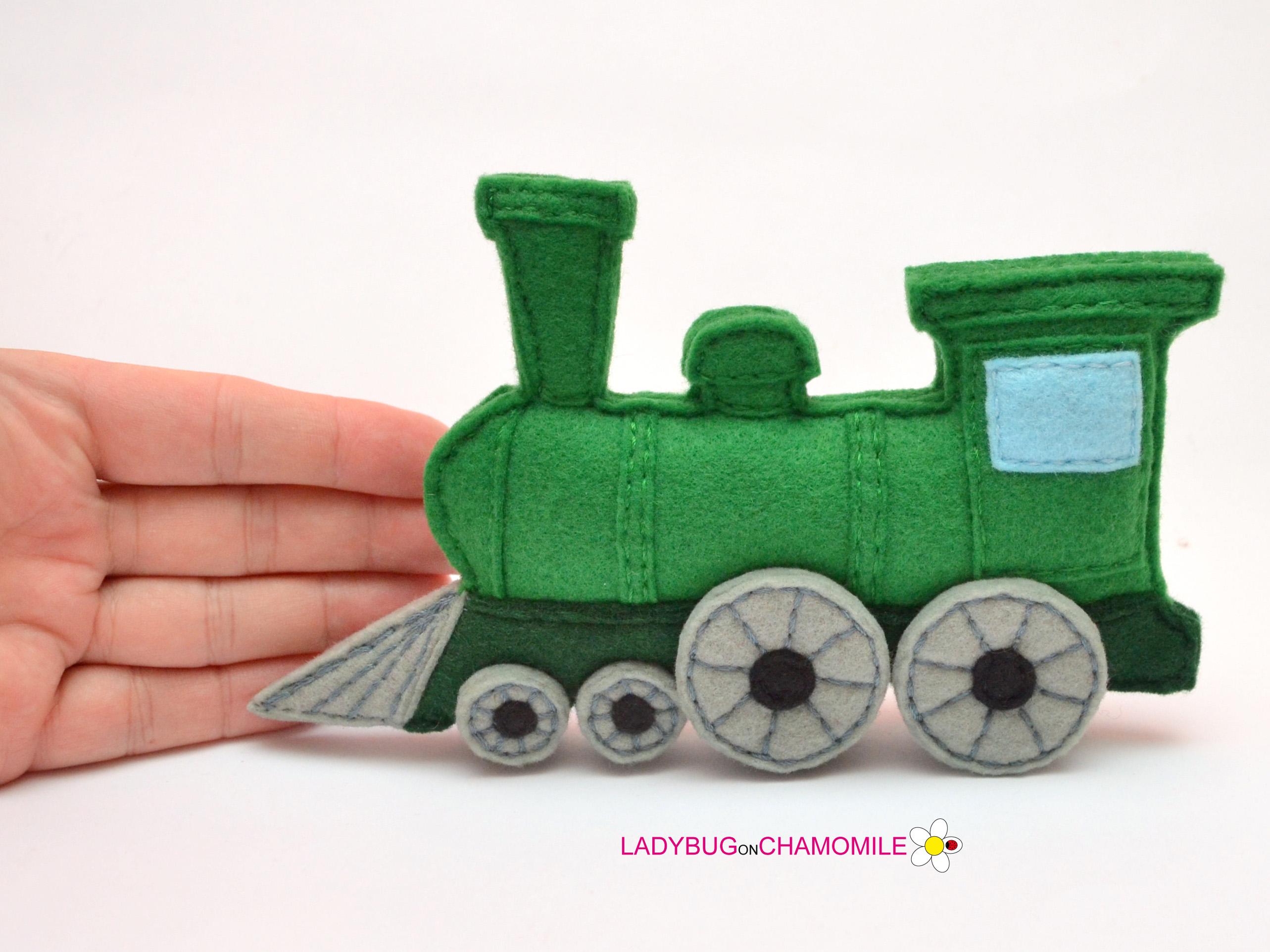 フェルト 電車 (機関車) オーナメント、おもちゃ - Etsy 日本