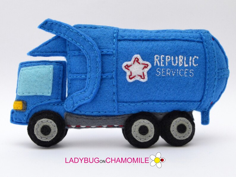 Felt PERSONALIZED GARBAGE TRUCK trash Truck Ornament Toy Etsy