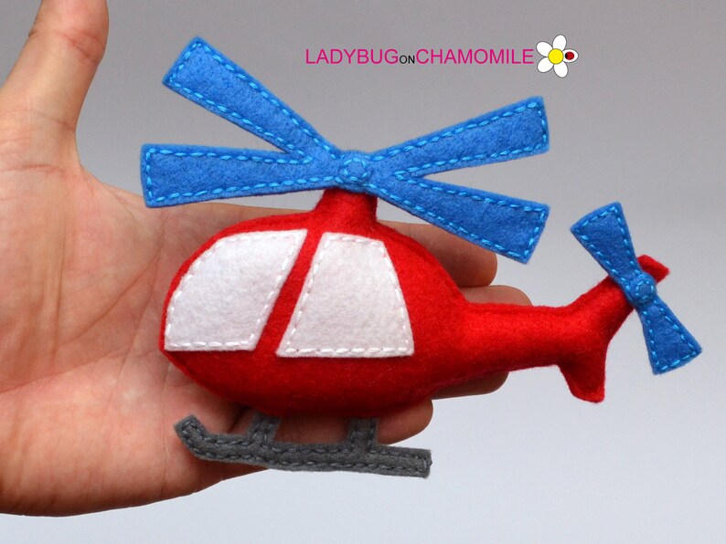 Felt HELICOPTER Ornament Toy Etsy