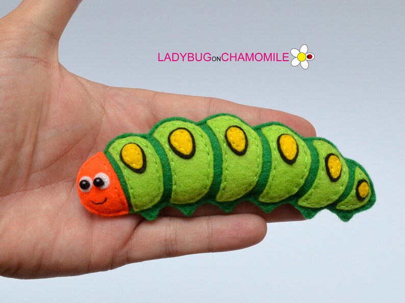 Felt CATERPILLAR Stuffed Felt Caterpillar Ornament Toy Etsy
