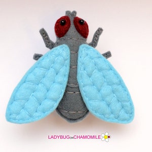 FLY (INSECT) Felt Toy, Ornament, Magnet