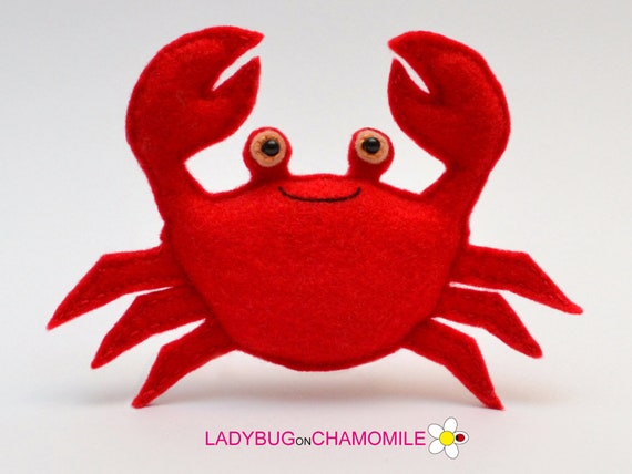 カニ、フェルトおもちゃ、飾り、マグネット - Etsy 日本