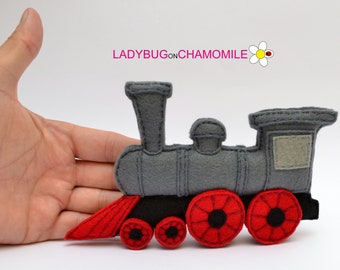 フェルト 電車 (機関車) オーナメント、おもちゃ - Etsy 日本