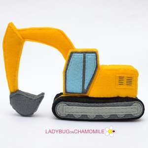 Felt DIGGER, EXCAVATOR Ornament, Toy.
