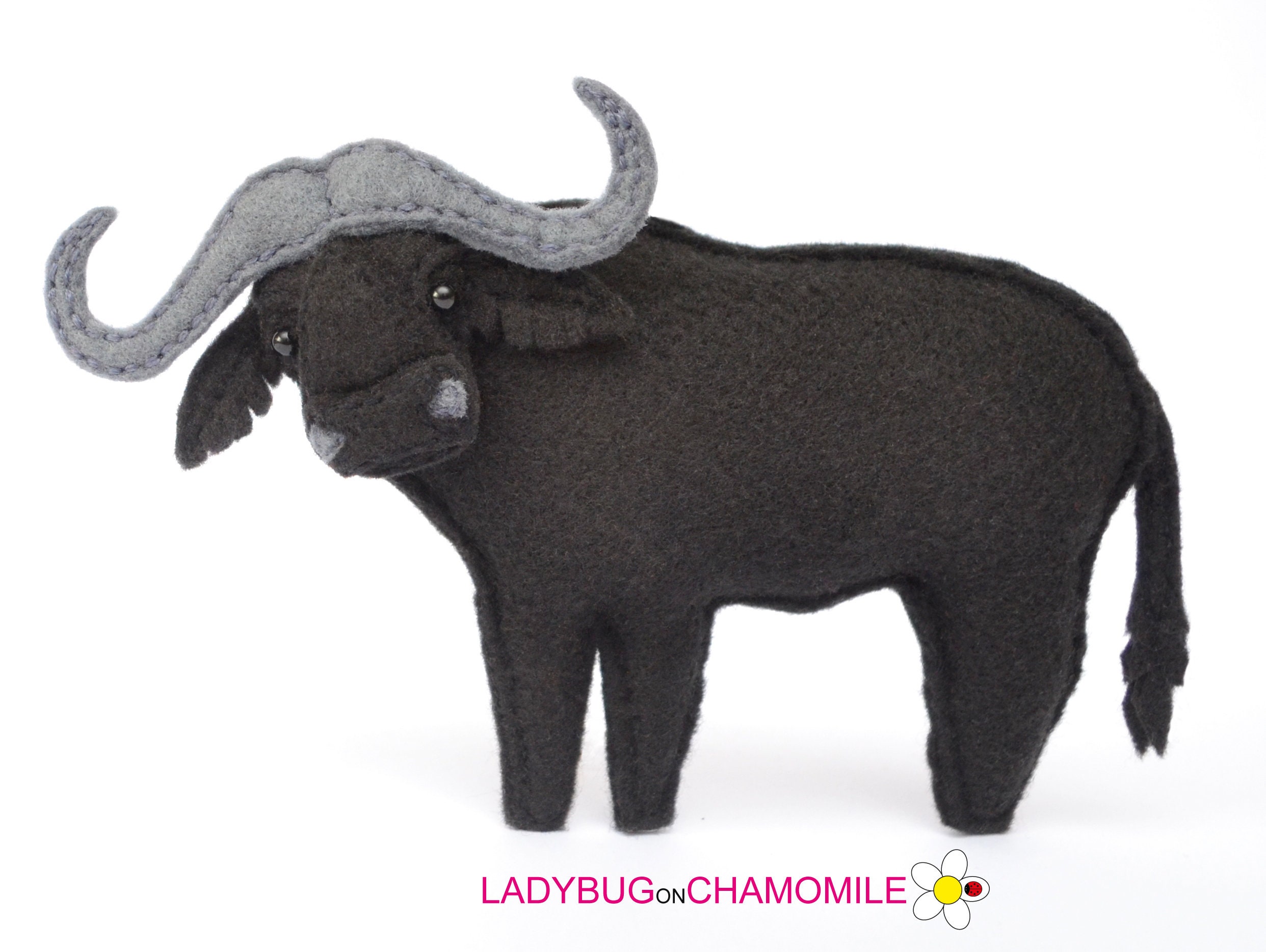 CAPE BUFFALO AFRICAN Buffalo Felt Toy Ornament