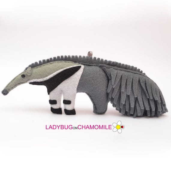 Felt Anteater | Handmade Anteater Figure | Amazon Rainforest Animal Ornament | Wildlife Gift | Jungle Decor
