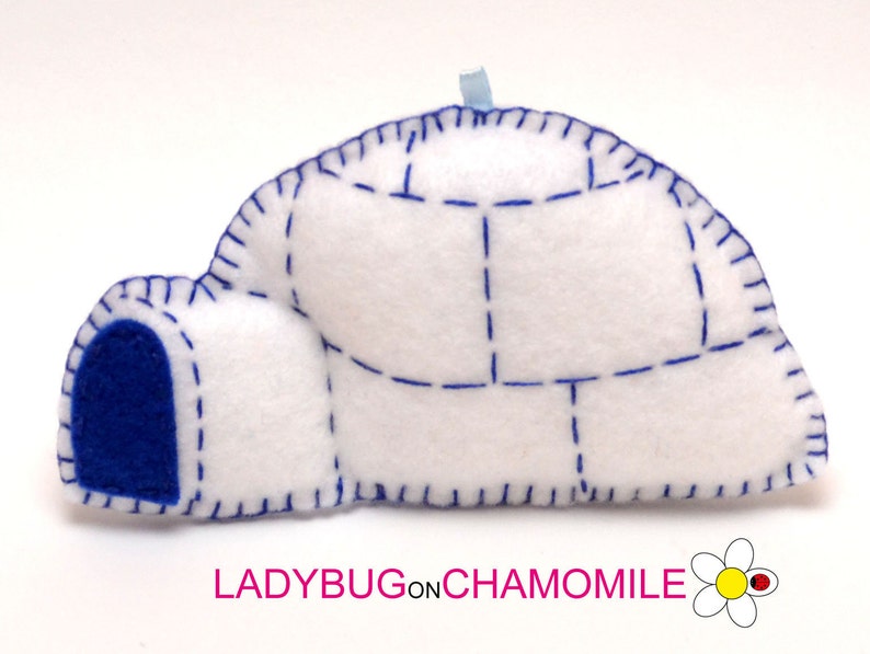 Polar Arctic Igloo toy Nursery decor,Igloo magnet,Cute toy Felt IGLOO Snow house stuffed felt Igloo magnet or ornament Antarctic