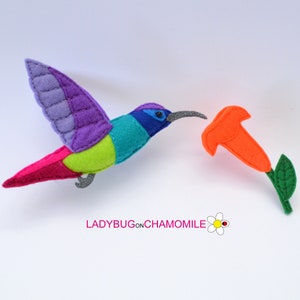 HUMMINGBIRD (COLIBRI) felt Toy, Ornament