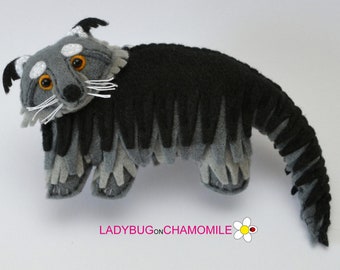 BEARCAT (BINTURONG) felt Toy, Ornament