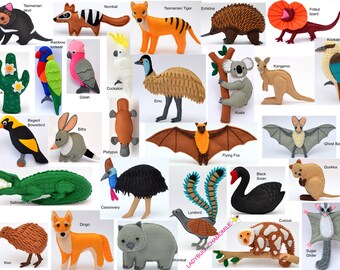 AUSTRALIAN ANIMALS Felt Toys, Ornaments