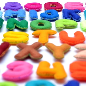 Felt magnet letters and numbers - CHOOSE your LETTERS and COLORS - Price per 1 item - make your own set