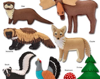 Felt Forest Animals | Woodland Collection | Nursery Decor | Nature