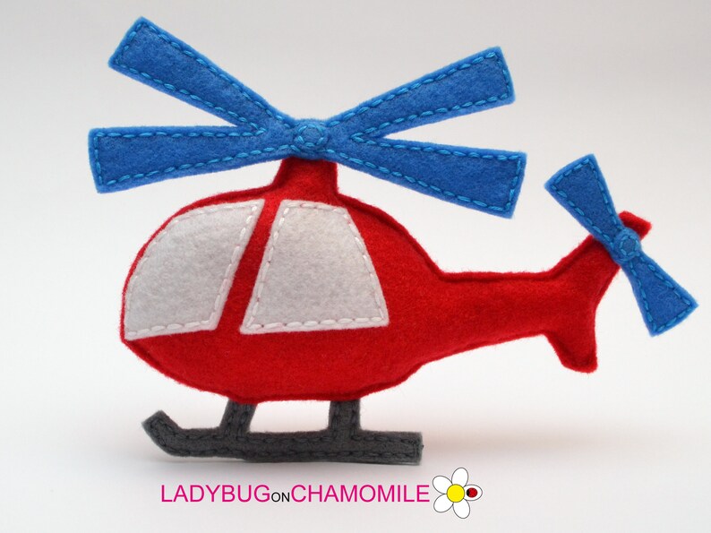 Felt HELICOPTER Ornament Toy Etsy